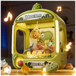 Máquina de Garra Infantil ORANGE OCEAN Estilo Dinossauro com Luzes e Som – 60 Peças, Brinquedo Arcade Grande para Crianças 3 a 8 Anos