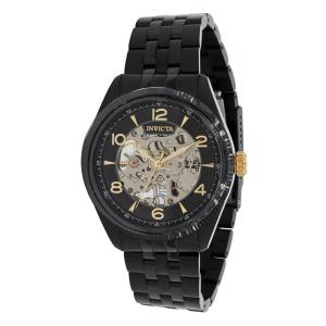Relgio mecnico vintage masculino - 43 mm. Preto 37943