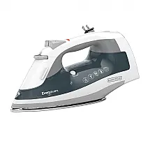 Ferro de Passar a Vapor em Aço Inoxidável com Desligamento Automático, 110V, BLACK DECKER, Branco e Cinza