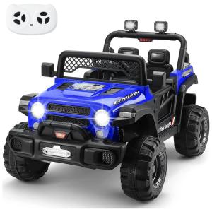 Carro Elétrico Infantil Sopbost a Bateria 12V, 4x4, 1 Assento com 2 Velocidades, Azul