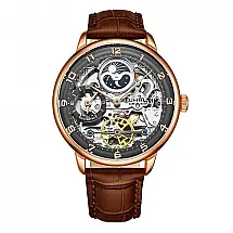 Relógio Masculino Stuhrling 3925 Automático 40mm, Ouro Rosa
