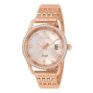 Relógio Feminino Angel com Mostrador Madrepérola, Invicta 31353, Ouro Rosa