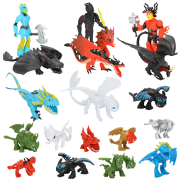 Conjunto de 12 Miniaturas de Dragão: Ideal para Festas e Decoração de Bolos - Brinquedos Interativos para Crianças,Jcnvcmc