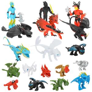 Conjunto de 12 Miniaturas de Dragão: Ideal para Festas e Decoração de Bolos - Brinquedos Interativos para Crianças,Jcnvcmc