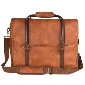 Freshore Tilvini Bolsa Térmica Para Transporte de Vinhos de Couro até 6 Garrafas, Marrom