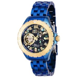 Relógio Feminino Automático Pro Diver 0,09 quilates com Diamante e Mostrador Abalone, Invicta 39853, Azul