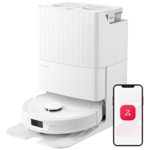 Robô Aspirador e Esfregão Roborock Qrevo Plus com Braço Flexível para Limpeza de Cantos, Auto-Esvaziamento, Panos de 10 mm