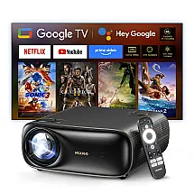 Projetor NexiGo PJ40 Pro Google TV branco Full HD 1080p 800 ANSI AI imagem HDR HLG Wi‑Fi Bluetooth HDMI USB 110V