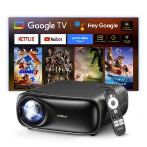 Projetor NexiGo PJ40 Pro Google TV branco Full HD 1080p 800 ANSI AI imagem HDR HLG Wi‑Fi Bluetooth HDMI USB 110V
