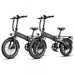 Bicicleta elétrica dobrável Jasion EB6 aro 20 alumínio pneu grosso 1000W pico bateria 48V 375Wh kit com 2 unidades 48V 110V