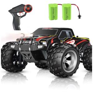 DOUBLE Carrinho de Controle Remoto p, Adultos Off Road Até 20 KM, H, Recarregável, Preto