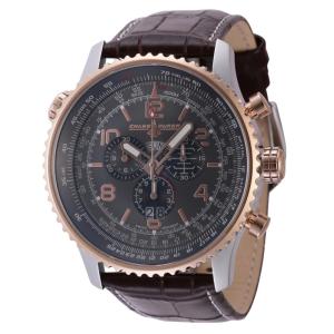 Relgio masculino Chase Durer Flight Commander Swiss Ronda 5050.C calibre - 49,5 mm. Branco. Marrom CDW-0063