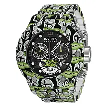 Relógio Masculino de Quartzo Star Wars The Child, Invicta 35163, Verde e Revestimento Aquático