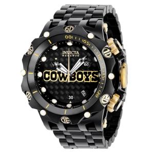 Relgio masculino reserva NFL Dallas Cowboys Swiss Ronda Z60 calibre - 51 mm. Preto 36163
