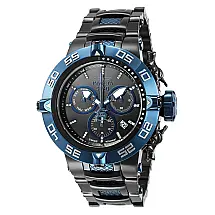 Relgio masculino SHAQ 0,13 quilates diamante suo Ronda Z60 calibre - 50 mm. Preto. Azul Escuro 37263