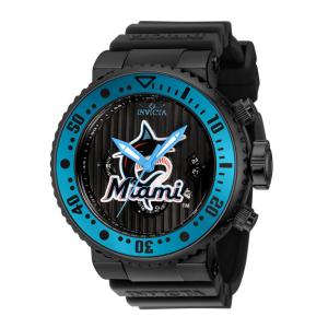 Relgio masculino MLB Miami Marlins - 52 mm. Preto 42363
