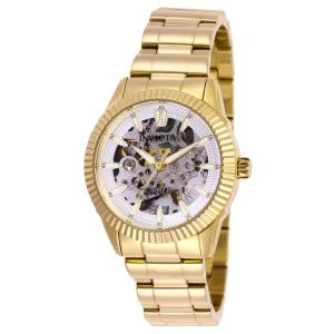Relógio Feminino Automático Objet D Art com Pulseira de Aço Inoxidável, Invicta 26363, Dourado