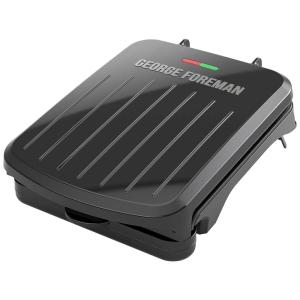 Churrasqueira Grill Elétrico serve até 2 Porções, 110v, GEORGE FOREMAN GRS040B, Preto