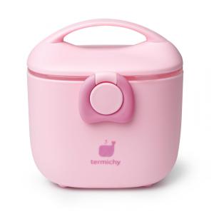 Dispenser Fórmula Bebê Termichy Rosa Claro Portátil com Alça e Colher 250g