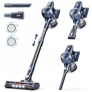 Aspirador de Pó sem Fio 6 em 1 com Bateria Removível 22000 mAh até 30 Min de Ação, 110V, ZISIZ, Azul