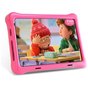 Tablet Infantil 8 Educativo com Controle de Pais, WiFi e Câmera Dupla, 32GB, Hyjoy, Rosa