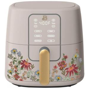 Air Fryer Digital 6L Beautiful Wildflower Porcini Taupe, TurboCrisp, 4 Funções, Display Touch, Cesto Antiad., 1750W, 110V