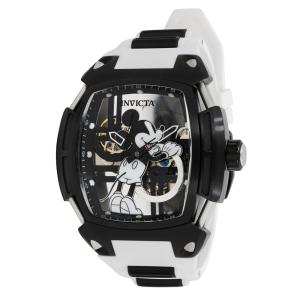 Invicta Disney Edição Limitada Mickey Mouse Mecânico Relógio Masculino 53mm, Branco, Preto 44073