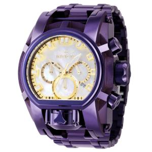 Relgio masculino Bolt Zeus Magnum com mostrador em madreprola - 52 mm. Roxo 39273