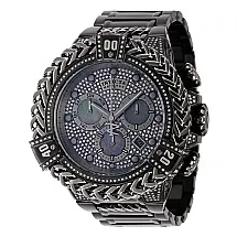 Relgio masculino reserva Herc 2,26 quilates diamante suo Ronda Z60 calibre com mostrador madreprola - 54 mm. Preto.