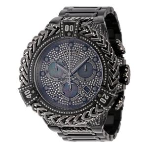 Relgio masculino reserva Herc 2,26 quilates diamante suo Ronda Z60 calibre com mostrador madreprola - 54 mm. Preto.