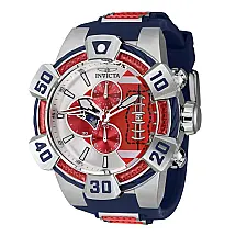 Relgio Invicta NFL New England Patriots - 52mm, Azul e Vermelho 41573 - Ideal para fs de futebol americano.