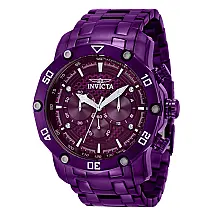 Relógio Masculino Analógico de Quartzo 50mm, Invicta Pro Diver 40673, Roxo