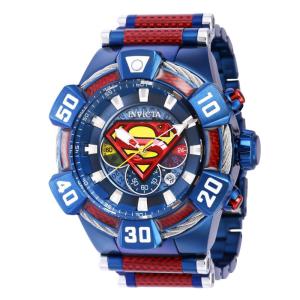 Relógio Masculino DC Comics Superman, Invicta 37873, Azul e Vermelho
