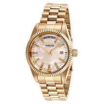 Relógio Feminino Specialty 0,13 quilates com Mostrador Madrepérola e Diamante, Invicta 29873, Ouro Rosa