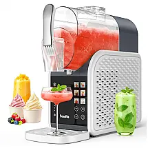 Máquina de Slush Raspadinha Fendia 2,8L Branca 6 Programas Sem Gelo Compressor Direto
