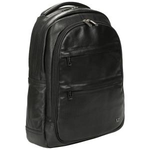 Mochila Masculina de Couro para Laptop, VELEZ, Preto