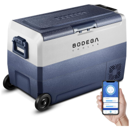 BODEGA Mini Geladeira Automotiva Portátil, DC 12 24V, AC 110 220V, 50L c, Controle de Aplicativo