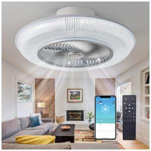 Ventilador de Teto com Controle Remoto, 3 Velocidades e Luzes, 110v, ANEGOE KJ 8083 SR, Preto