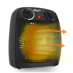 Aquecedor Pessoal Comfort Zone CZ45EBK com Termostato Ajustável - Segurança e Conforto para Ambientes Domésticos - Ideal para Casa