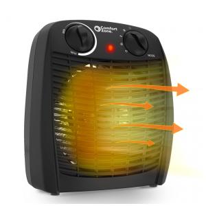 Aquecedor Pessoal Comfort Zone CZ45EBK com Termostato Ajustável - Segurança e Conforto para Ambientes Domésticos - Ideal para Casa