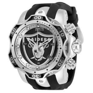 Relógio Masculino NFL Las Vegas Raiders, Invicta 33083, Preto e Prata