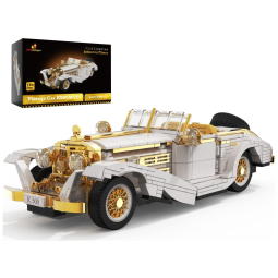 Kit de Construção Carro Modelo MOC Clássico K500 com 868 Peças, JMBricklayer, Branco