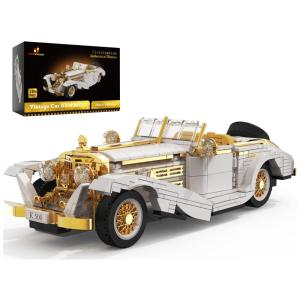 Kit de Construção Carro Modelo MOC Clássico K500 com 868 Peças, JMBricklayer, Branco