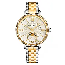 Relógio Stuhrling Horizonte 4038 Classic 36mm Ouro Amarelo e Pulseira Bicolor Ouro Amarelo e Prateado