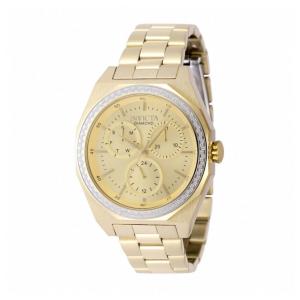 Relógio Invicta Elite Diamond com 0,41 Quilates de Diamantes, Mostrador de Madrepérola, 38mm, Dourado 48783