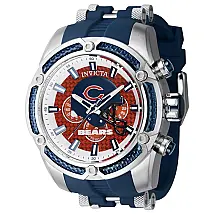 Relgio masculino NFL Chicago Bears - 52 mm. Ao. Azul 41883