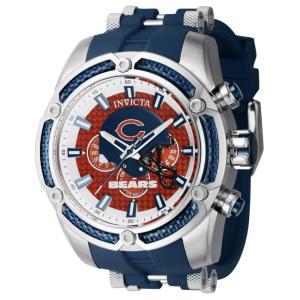 Relgio masculino NFL Chicago Bears - 52 mm. Ao. Azul 41883