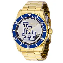 Relgio masculino MLB Los Angeles Dodgers Automtico - 42 mm. Ouro 42983