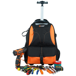 Bolsa de Ferramentas Organizadora com Rodas e 37 Compartimentos, KUNN, Azul