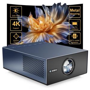 Projetor Portátil XIDU Naval 2000 ANSI 1080P Foco Elétrico Keystone Auto S31 105V